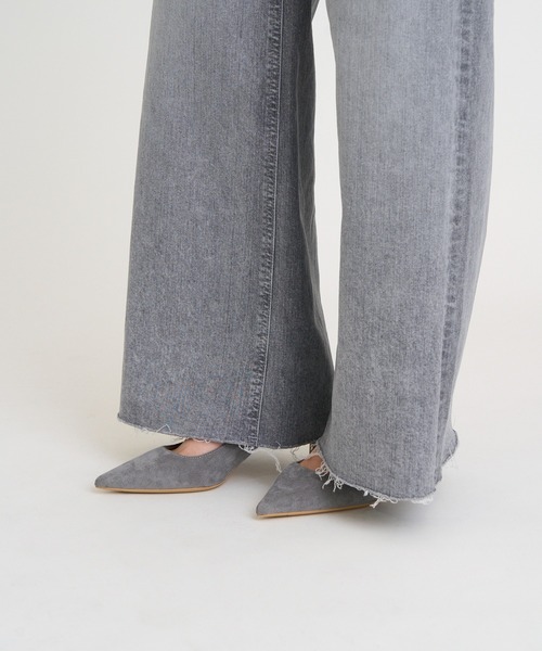 YANUK（ヤヌーク） デニムパンツ 23inch ライトグレー レディース