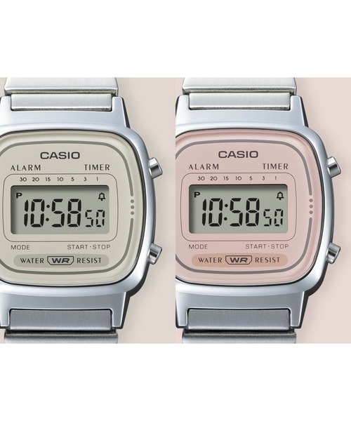 「CASIO」 デジタル腕時計 FREE ライトベージュ レディース_画像4