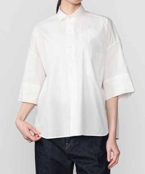 TICCA/ティッカ★Spick&amp;Span別注チュニックシャツ/ホワイト Spick & Span（スピックアンドスパン）の「TICCA / ティッカ スクエア