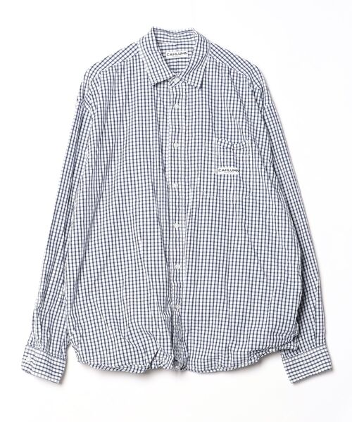 CAHLUMN カウラム 長袖シャツ CAHLUMN（カウラム） チェック柄長袖シャツ X-LARGE ブルー メンズ
