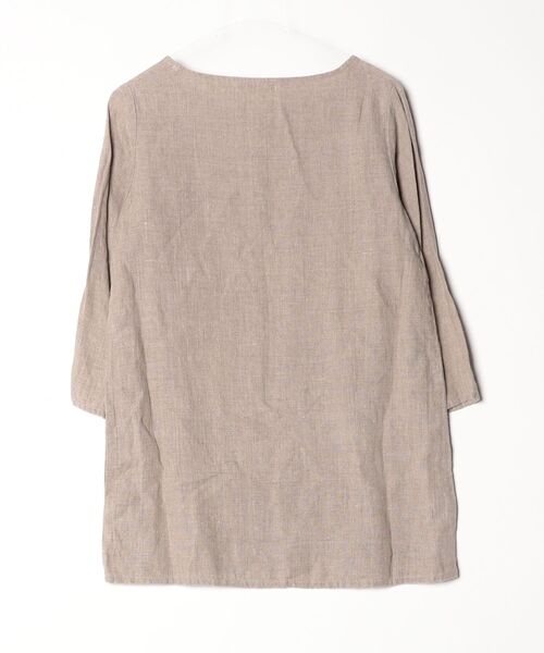 「fog linen work」 7分袖チュニック - ブラウン レディース_画像2