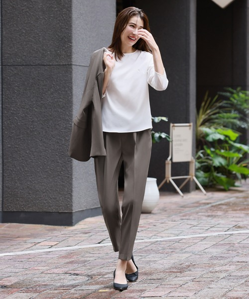 「Flolia」 パンツスーツ 2L ネイビー レディース_画像8