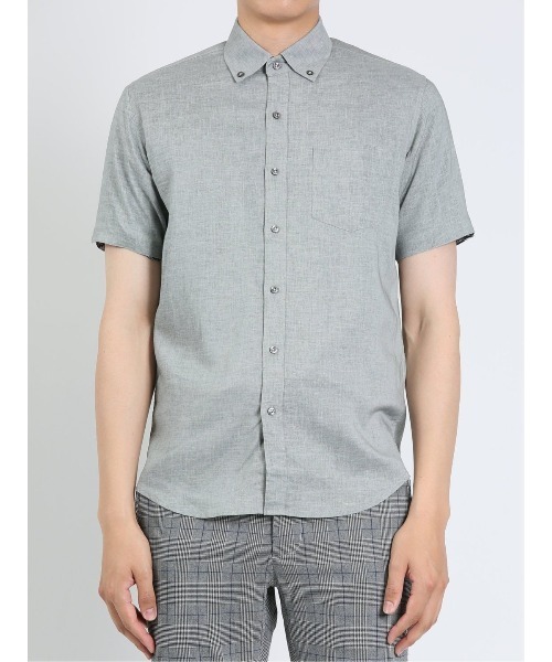 「m.f.editorial」 半袖シャツ MEDIUM ピンク系その他 メンズ_画像4