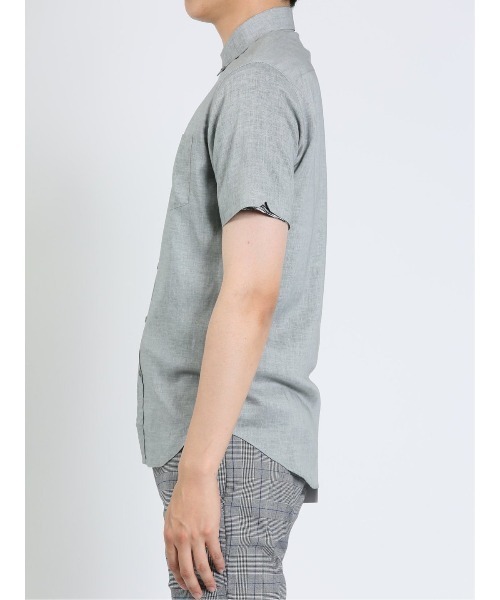 「m.f.editorial」 半袖シャツ MEDIUM ピンク系その他 メンズ_画像5