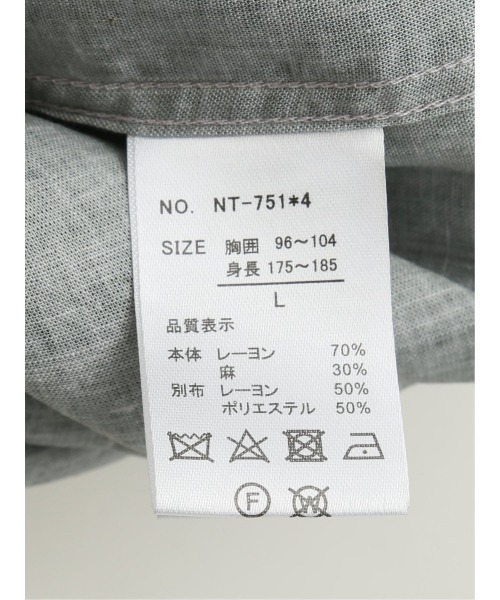 「m.f.editorial」 半袖シャツ MEDIUM ピンク系その他 メンズ_画像8