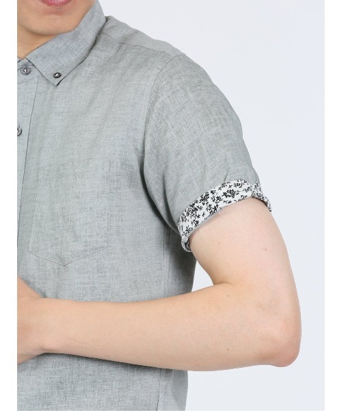 「m.f.editorial」 半袖シャツ MEDIUM ピンク系その他 メンズ_画像9