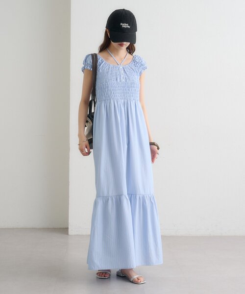 ワンピース 「4色展開」シャーリングワンピースの画像