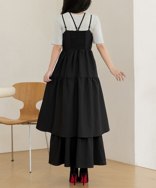 「DAY CLOSET」 サロペットスカート M ブラック レディース_画像3