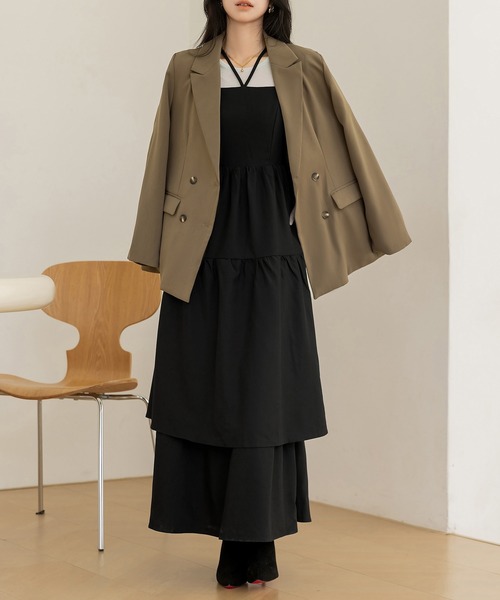 「DAY CLOSET」 サロペットスカート M ブラック レディース_画像4