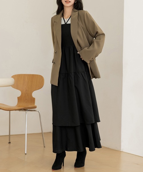 「DAY CLOSET」 サロペットスカート M ブラック レディース_画像5