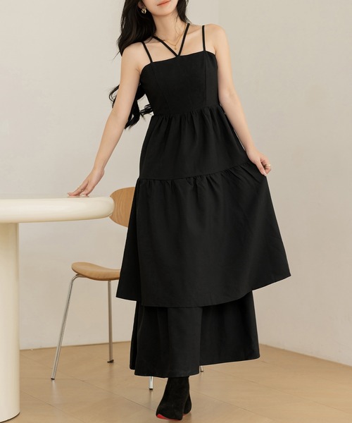「DAY CLOSET」 サロペットスカート M ブラック レディース_画像6