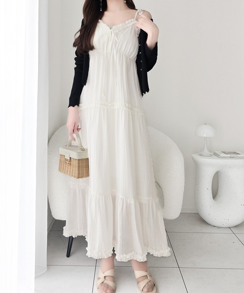 「mily bilet」 キャミソールワンピース MEDIUM ブラック レディース_画像5