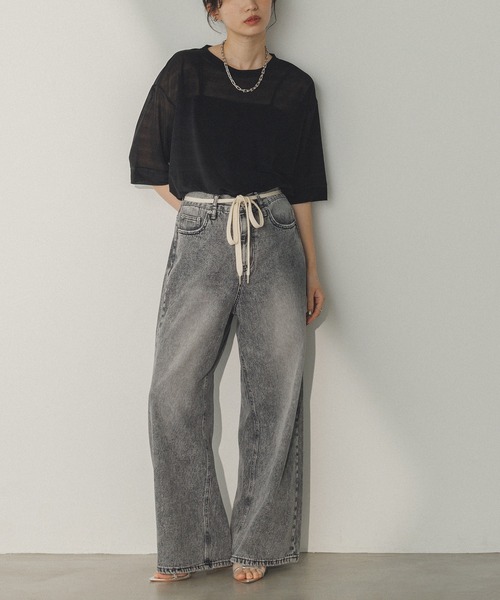 「hunch」 半袖カットソー FREE ブラック レディース_画像5
