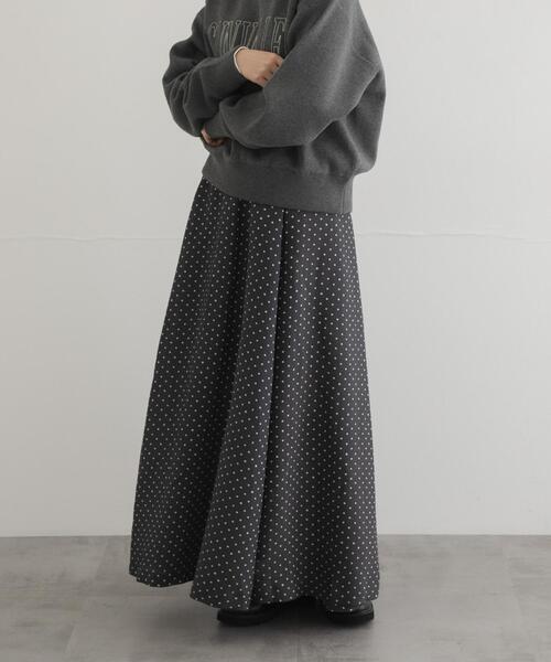 URBAN RESEARCH Sonny Label ロング スカート ドットプリントフレア
