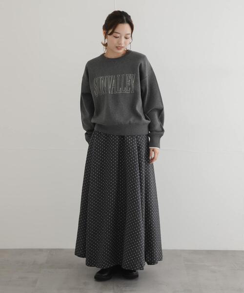 URBAN RESEARCH Sonny Label ロング スカート ドットプリントフレア