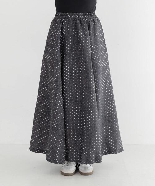URBAN RESEARCH Sonny Label ロング スカート ドットプリントフレア
