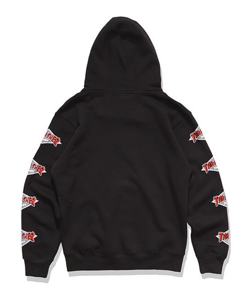 HUF（ハフ） パーカー HUF X THRASHER ロゴ フーディー メンズ