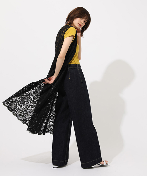 AZUL BY MOUSSY（アズールバイマウジー） ベスト ジレ SCALLOP LACE