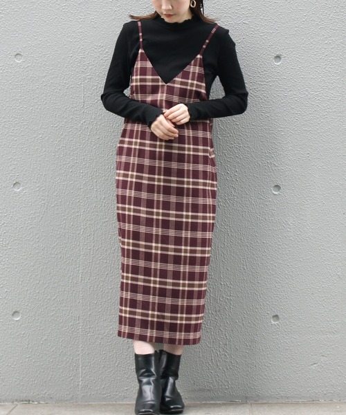 ワンピース 洗える Trチェックキャミワンピース 小さいサイズ 大きいサイズ対応 Zozotown Paypayモール店 通販 Paypayモール