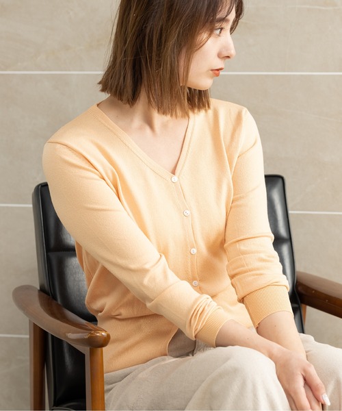ZAKKA-BOX（ザッカボックス） カーディガン サラッとした肌触りVネック