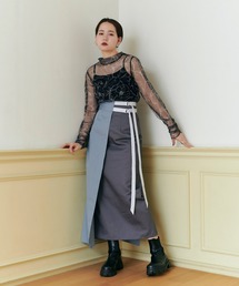 TINA：JOJUN スカート Hライン ドッキングスカート : ZOZOTOWN