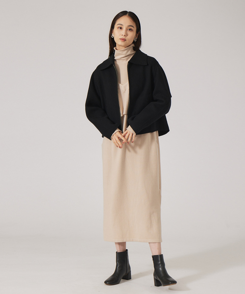 qualite - qualite ブルゾン qualite｜ラウンドスリーブギャザーブルゾン | Rakuten Fashion