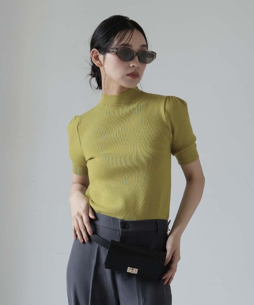 Rene ルネ　ニットツィード　トップス　半袖セーター　ブローチ付き 楽天市場】rene ルネ（ニット・セーター｜トップス