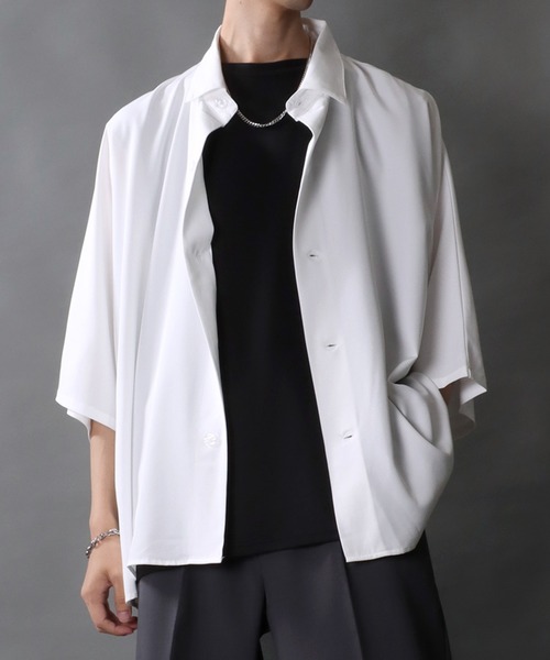 SITRY シャツ Oversize Drop shoulder Dolman Sleeve shirt