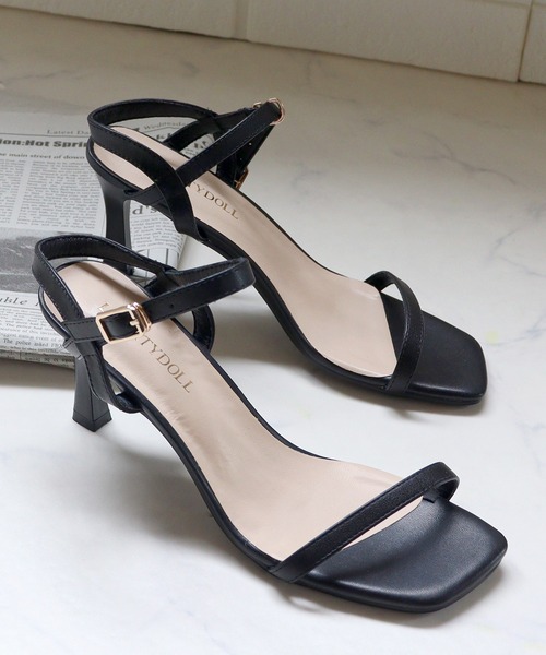 LibertyDoll サンダル 7.5cmヒール アンクルストラップサンダル