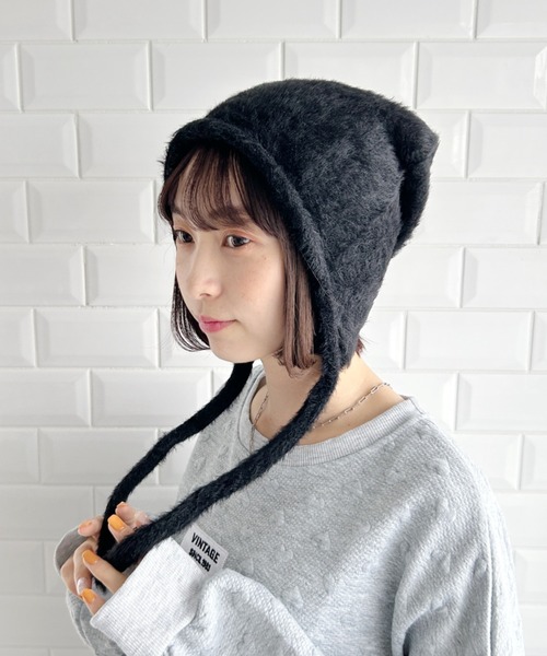pheeny 2023AW ニット帽 美品　ウールキャップ WHITE MAILS ニット帽 ニットキャップ WOOL PAPER DOUBLE KNIT