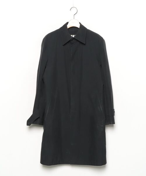 BURBERRY BLACK LABEL」 ステンカラーコート M ブラック MEN BURBERRY