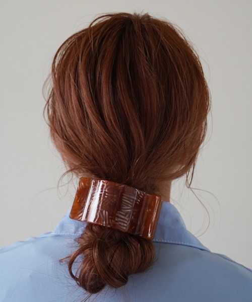 {送料.関税込}ピンク/レーストリムタフタヘアクリップ Light Sheer RIB Fitトップス