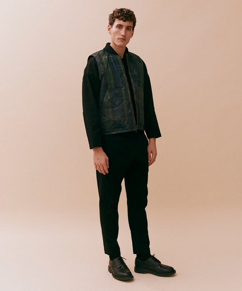 LAVENHAM（ラベンハム） ベスト ジレ BLACKWATCH WAX BOMBER GILET
