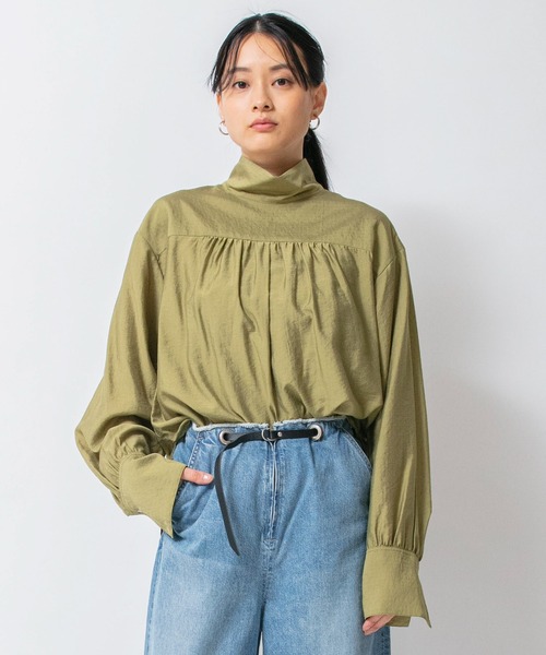 ブラウス シャツ ドットジャガードブラウス レディース