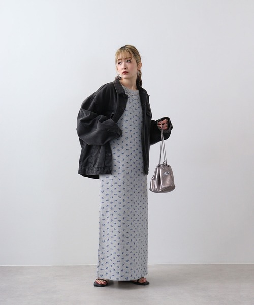 JEMORGAN（ジェーイーモーガン） ワンピース ワッフル花柄マキシ丈