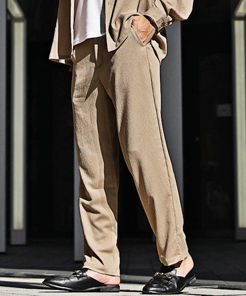 SOMEDIFF（サムディフ） スラックス 楊柳ワイドパンツ メンズ メンズ