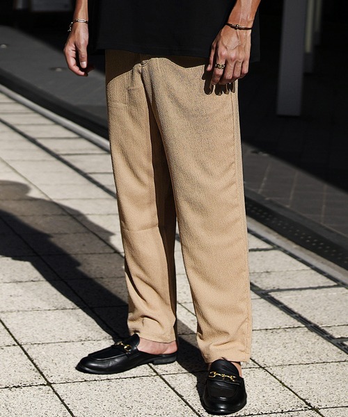 SOMEDIFF（サムディフ） スラックス 楊柳ワイドパンツ メンズ メンズ