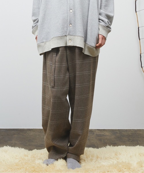 Dulcamara（ドゥルカマラ） パンツ オーバーラップチェックラップPT