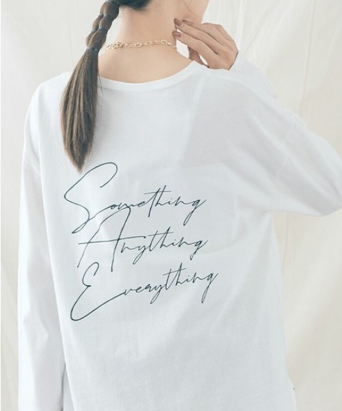 tシャツ バックタグ＆ロゴ ロングTシャツ レディース : ZOZOTOWN Yahoo