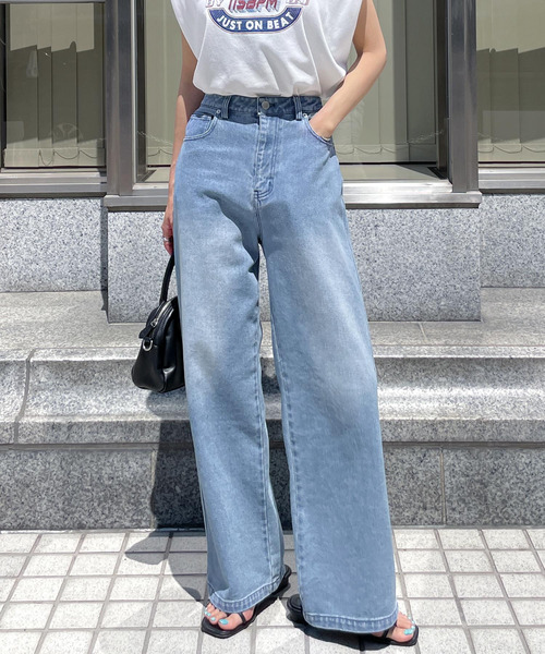 ジーンズ デニム デニムパンツ ヴィンテージカラーワイドデニム