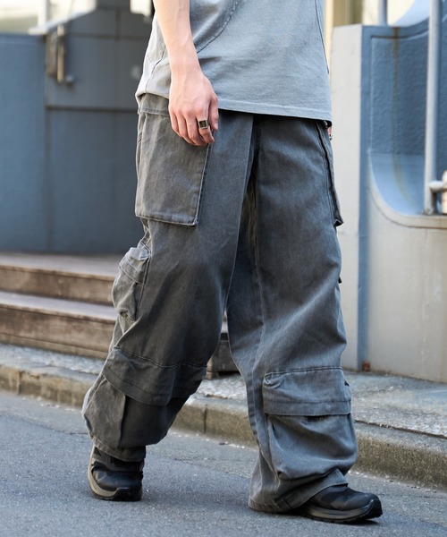 3色 カーゴパンツ ハイウエスト マルチポケット ストリート 5 org.jpg