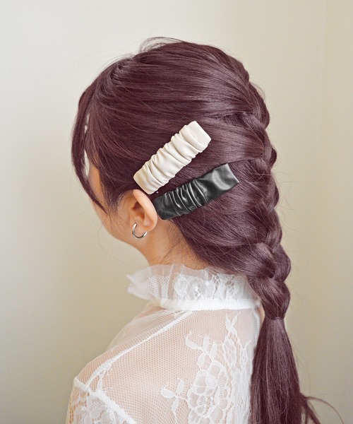 styiro（スタイロ） ヘアピン くしゅくしゅレザースリーピン