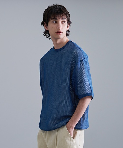 Revo. スマホショルダー tシャツ コットンメッシュ SS Tee メンズ