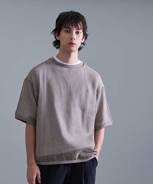 Revo. スマホショルダー tシャツ コットンメッシュ SS Tee メンズ