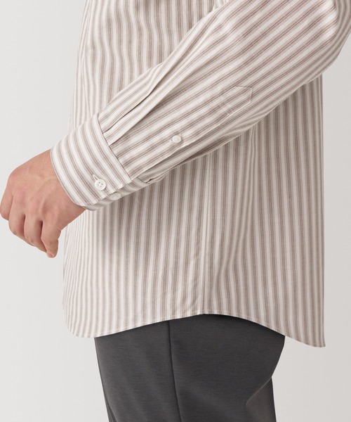 無印良品（MUJI） シャツ 紳士 洗いざらしブロード長袖シャツ（新