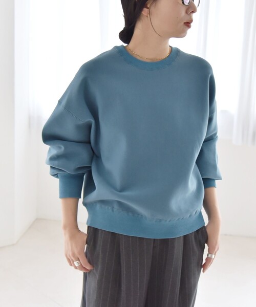 トレーナー スウェット quaranciel:「洗濯機可能」ポンチ ベーシック コンパクト スウェット レディース quaranciel トレーナー スウェット quaranciel:「洗濯機可能