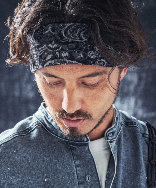 ANGENEHM（アンゲネーム） ヘアバンド mko12274-Paisley pattern knit