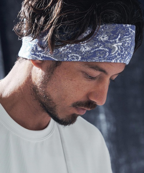 ANGENEHM ヘアバンド mko12274-Paisley pattern knit headband