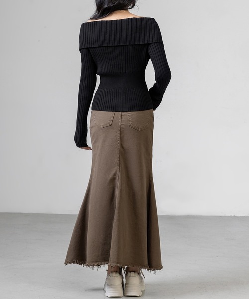 DAY CLOSET ニット セーター 「デコルテ綺麗魅せ」長袖 オフショル