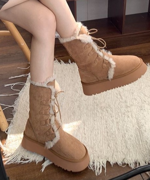 AsRiRe ブーツ 2way フェイクファームートンブーツ レディース メンズ